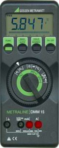 Gossen Metrawatt METRALINE DMM15 TRMS Digital Multimeter with Analog Bar Graph and Temperature Measuring Instrument